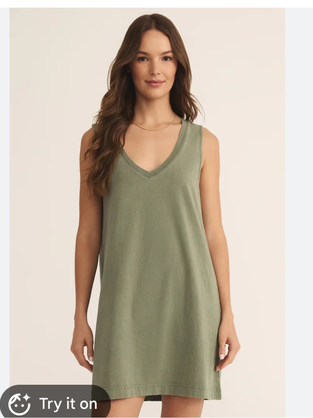 Z Supply Women's V-Neck Tank Top dress — Taupe